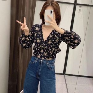 Zara Crop Top Blouse small